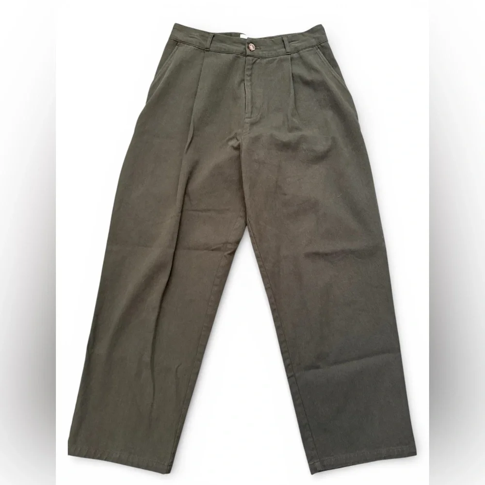 Throwing Fits men’s olive pleated cotton pants size 32